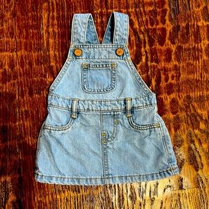 Old Navy Baby Denim Overalls Skirt/ Dress 3-6M
